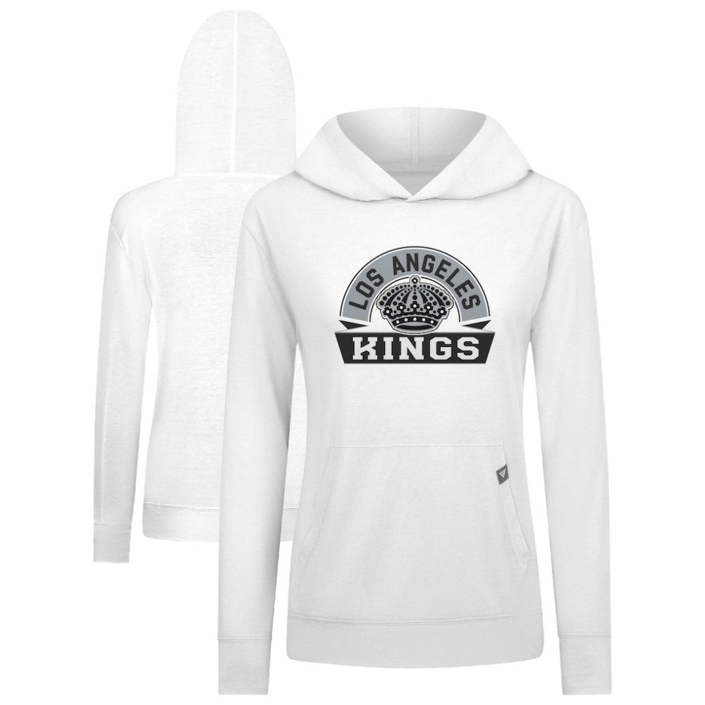 Los Angeles Kings Levelwear Women's Relay Banner Arch Pullover Hoodie - White | US 203145239