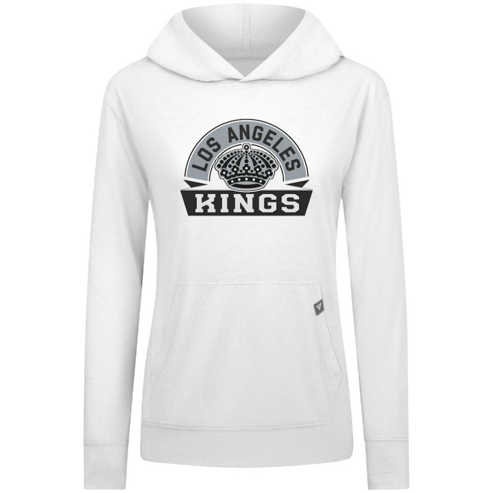 Los Angeles Kings Levelwear Women's Relay Banner Arch Pullover Hoodie - White | US 203145239