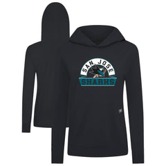 San Jose Sharks Levelwear Women's Relay Banner Arch Pullover Hoodie - Black | US 203145240