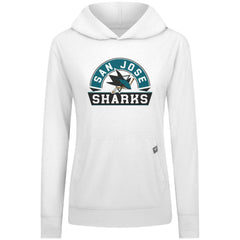 San Jose Sharks Levelwear Women's Relay Banner Arch Pullover Hoodie - White | US 203145241