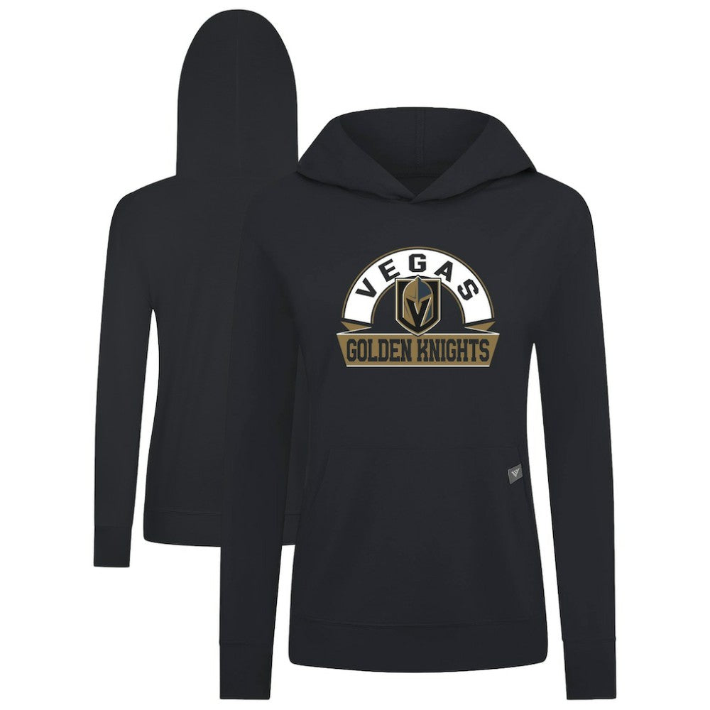 Vegas Golden Knights Levelwear Women's Relay Banner Arch Pullover Hoodie - Black | US 203145244