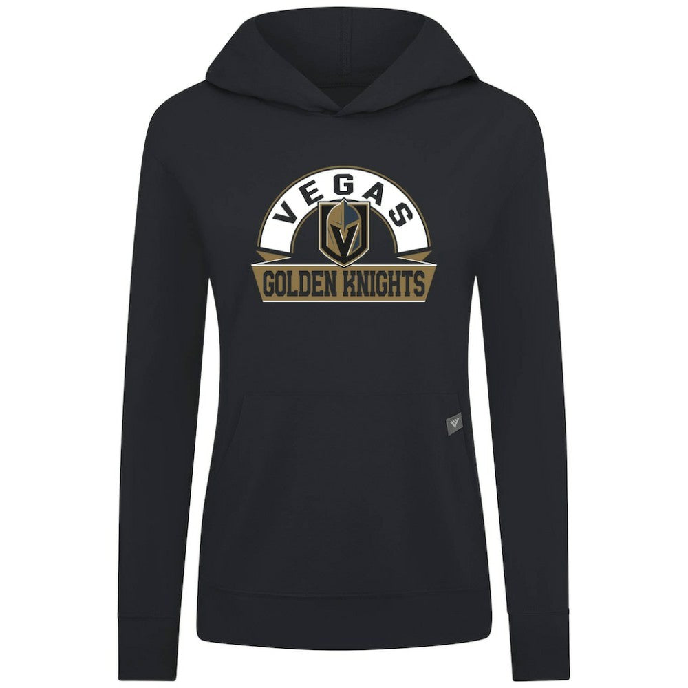 Vegas Golden Knights Levelwear Women's Relay Banner Arch Pullover Hoodie - Black | US 203145244