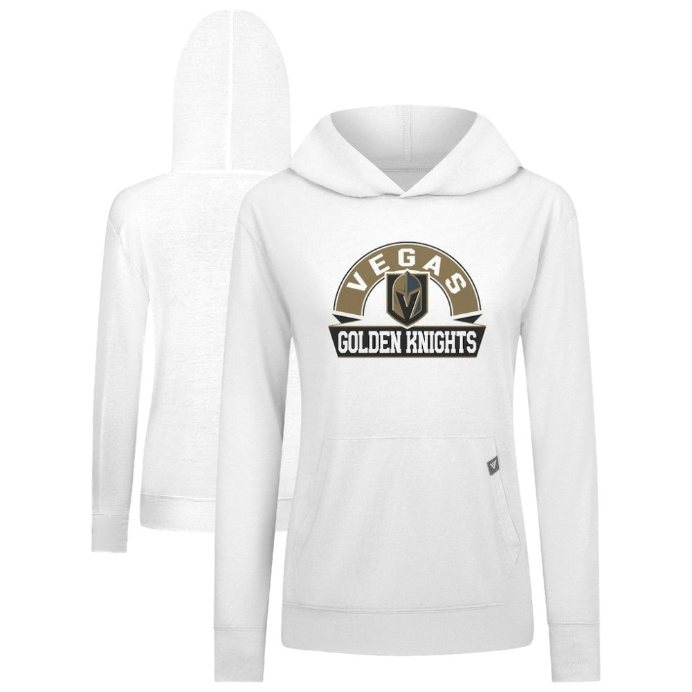 Vegas Golden Knights Levelwear Women's Relay Banner Arch Pullover Hoodie - White | US 203145245
