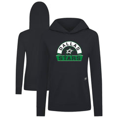 Dallas Stars Levelwear Women's Relay Banner Arch Pullover Hoodie - Black | US 203145247
