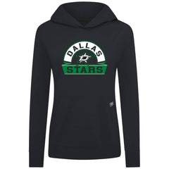 Dallas Stars Levelwear Women's Relay Banner Arch Pullover Hoodie - Black | US 203145247