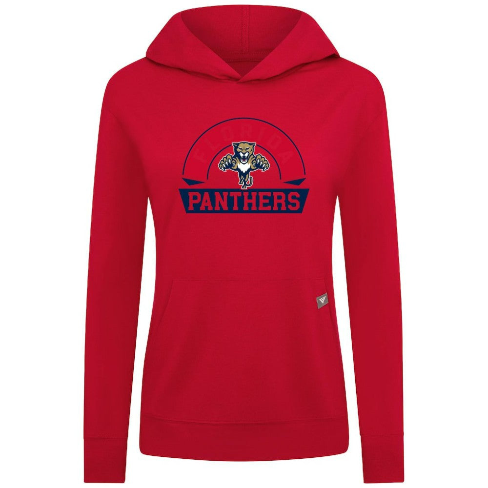 Florida Panthers Levelwear Women's Relay Banner Arch Pullover Hoodie - Red | US 203145251