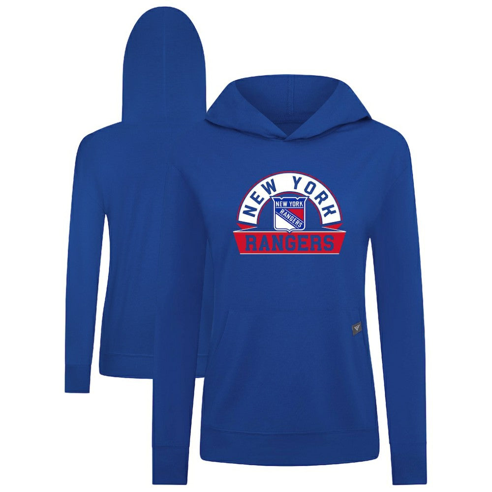 New York Rangers Levelwear Women's Relay Banner Arch Pullover Hoodie - Royal | US 203145259