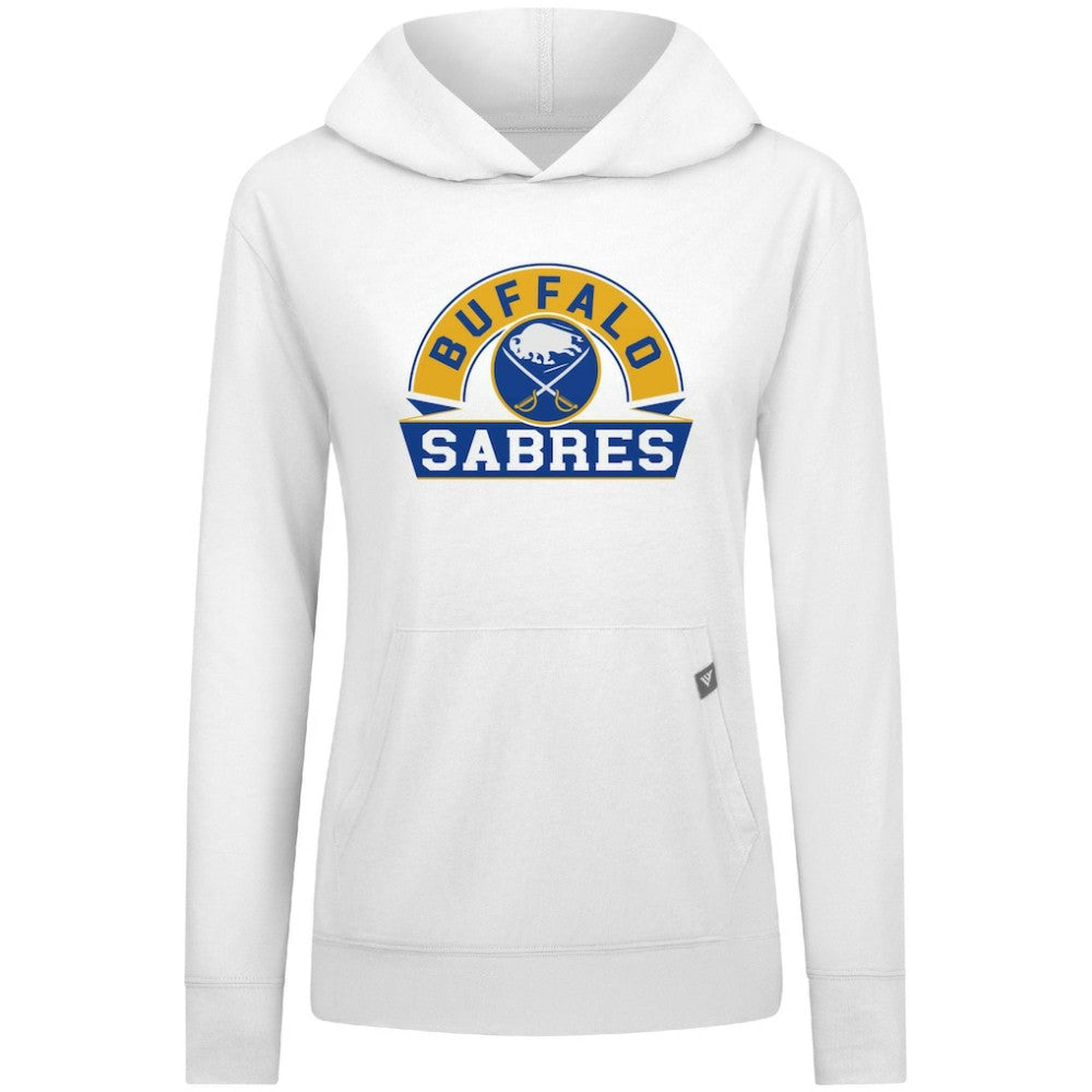 Buffalo Sabres Levelwear Women's Relay Banner Arch Pullover Hoodie - White | US 203145261