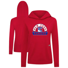 New York Rangers Levelwear Women's Relay Banner Arch Pullover Hoodie - Red | US 203145262