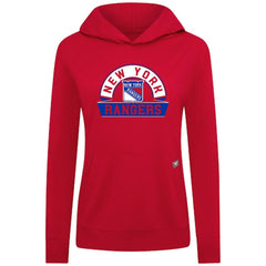 New York Rangers Levelwear Women's Relay Banner Arch Pullover Hoodie - Red | US 203145262