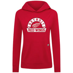 Detroit Red Wings Levelwear Women's Relay Banner Arch Pullover Hoodie - Red | US 203145267