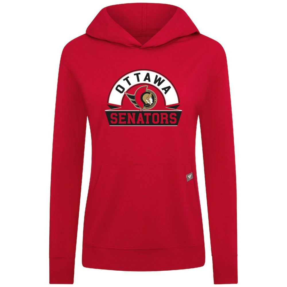 Ottawa Senators Levelwear Women's Relay Banner Arch Pullover Hoodie - Red | US 203145270