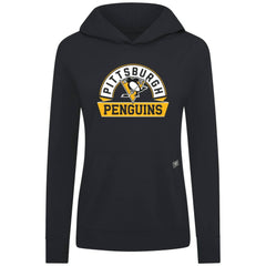 Pittsburgh Penguins Levelwear Women's Relay Banner Arch Pullover Hoodie - Black | US 203145272