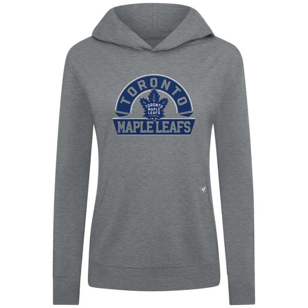 Toronto Maple Leafs Levelwear Women's Relay Banner Arch Pullover Hoodie - Gray | US 203145273