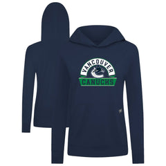 Vancouver Canucks Levelwear Women's Relay Banner Arch Pullover Hoodie - Navy | US 203145274