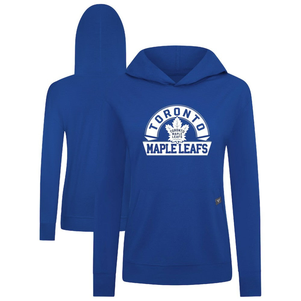 Toronto Maple Leafs Levelwear Women's Relay Banner Arch Pullover Hoodie - Royal | US 203145275