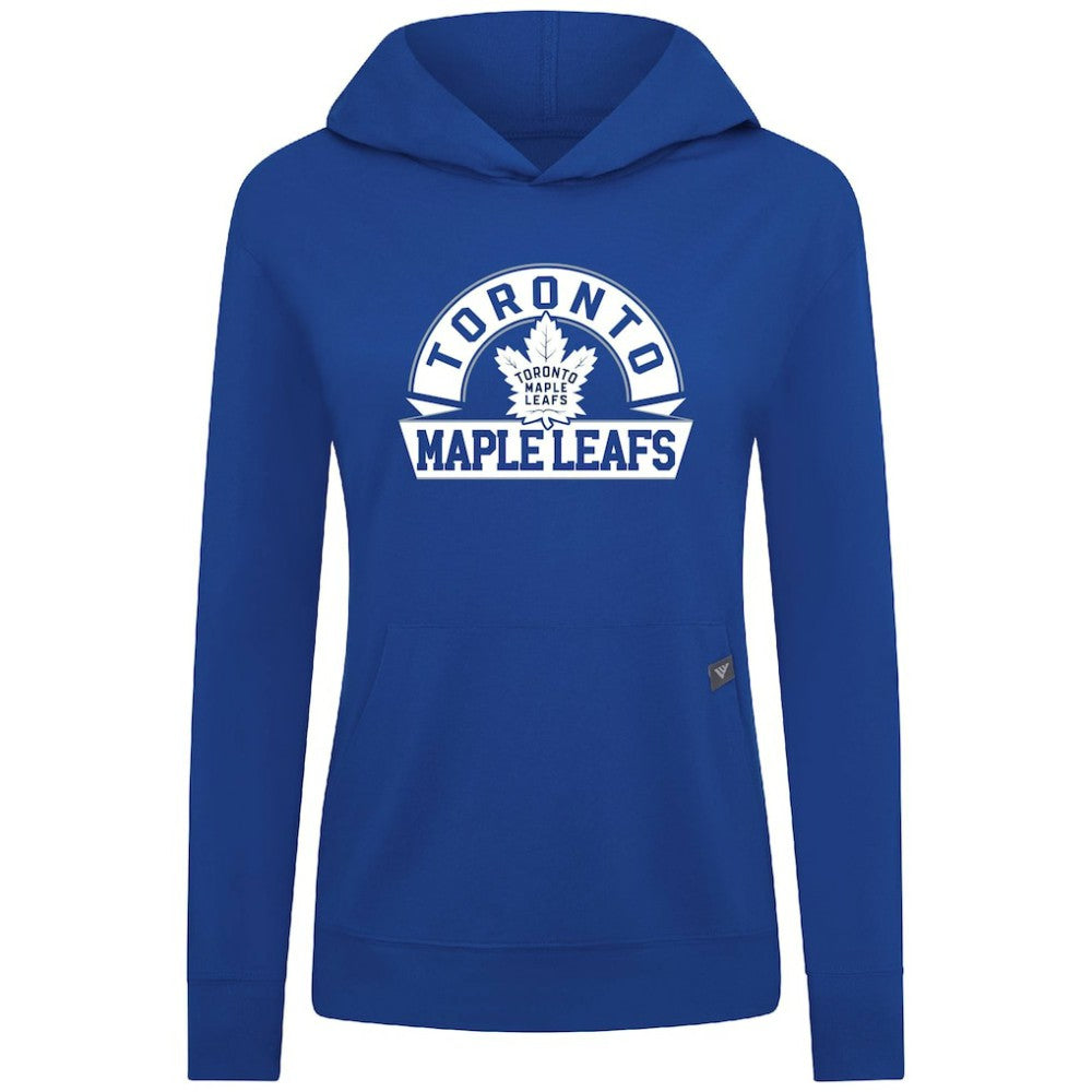 Toronto Maple Leafs Levelwear Women's Relay Banner Arch Pullover Hoodie - Royal | US 203145275