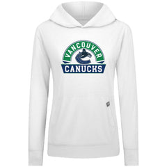 Vancouver Canucks Levelwear Women's Relay Banner Arch Pullover Hoodie - White | US 203145276