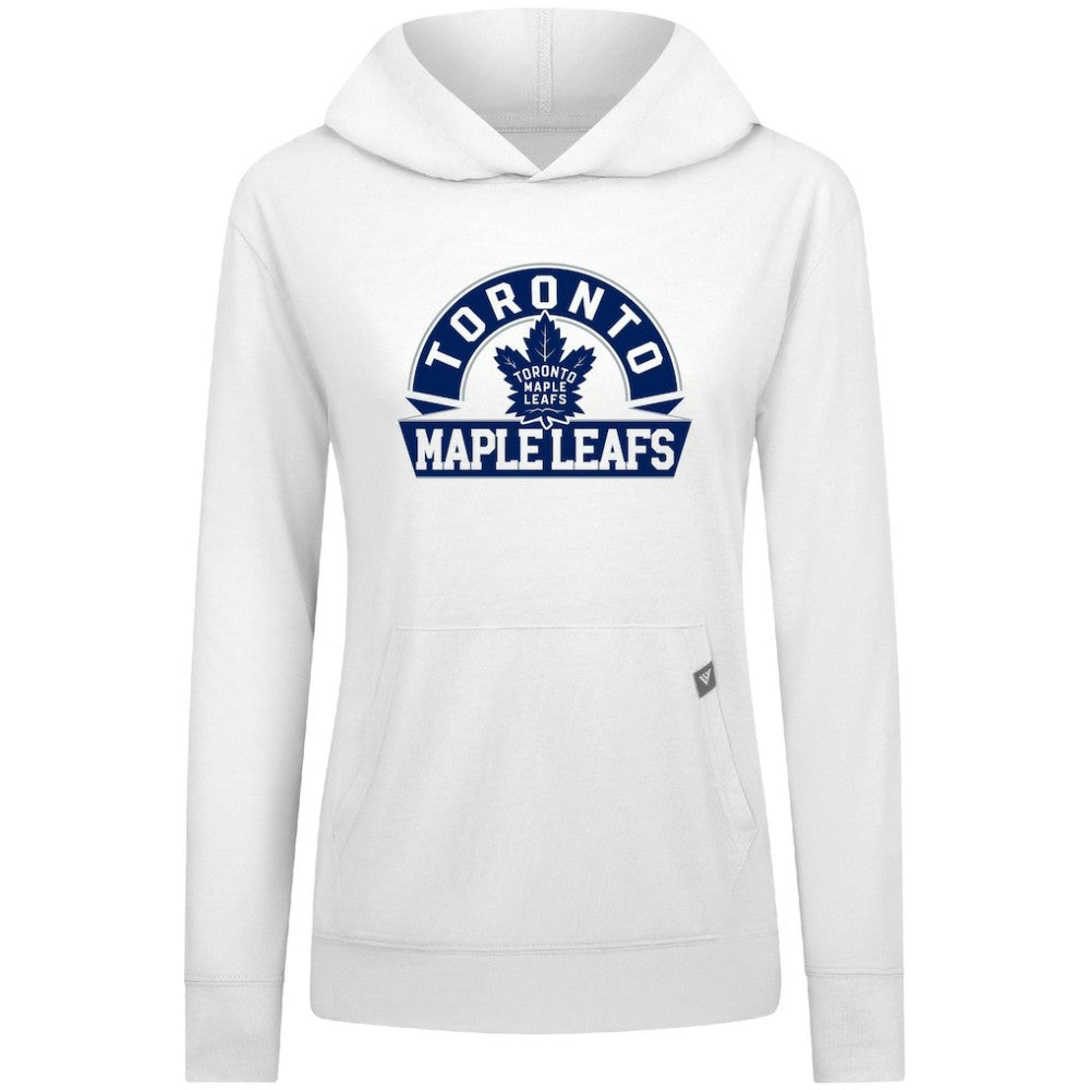 Toronto Maple Leafs Levelwear Women's Relay Banner Arch Pullover Hoodie - White | US 203145277