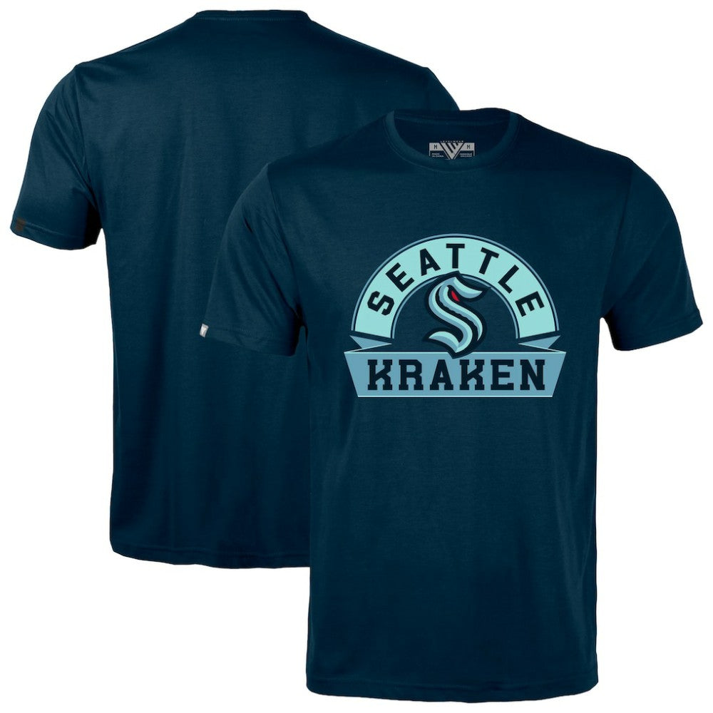 Seattle Kraken Levelwear Richmond Banner Arch T-Shirt - Navy | US 203145279