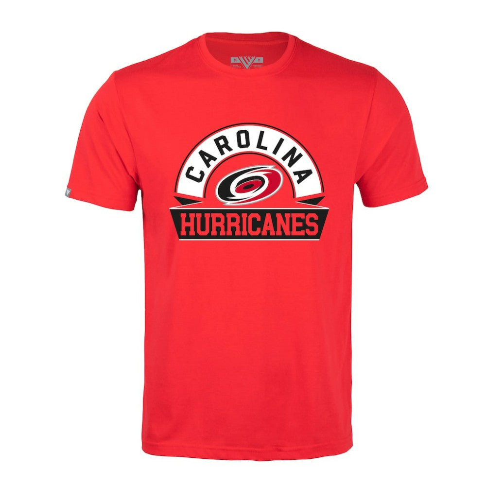 Carolina Hurricanes Levelwear Richmond Banner Arch T-Shirt - Red | US 203145281