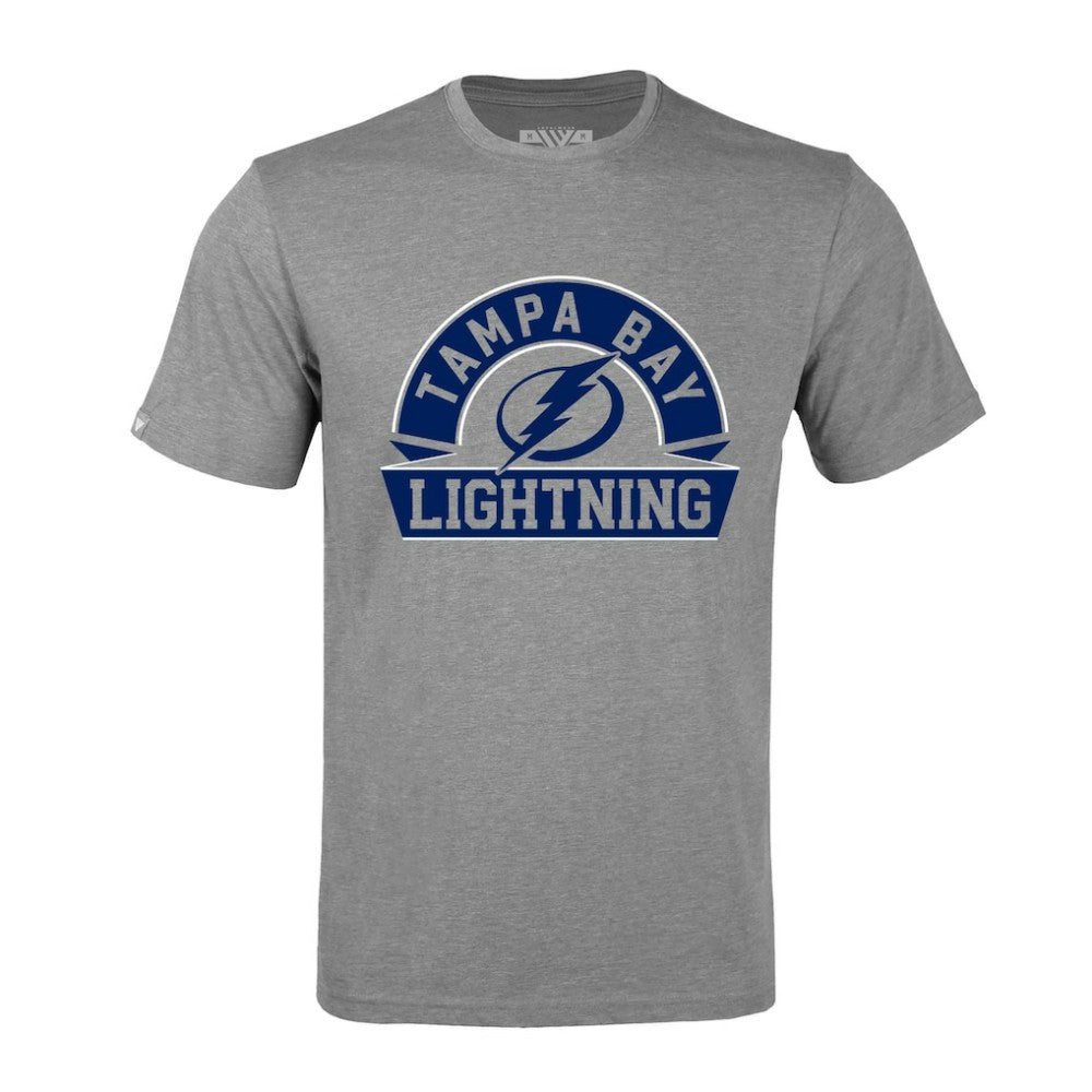Tampa Bay Lightning Levelwear Richmond Banner Arch T-Shirt - Gray | US 203145285