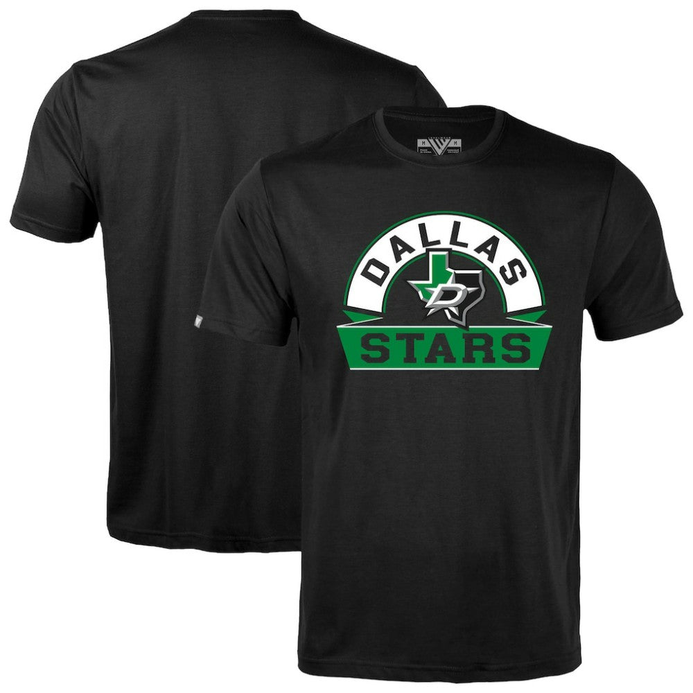 Dallas Stars Levelwear Richmond Banner Arch T-Shirt - Black | US 203145293