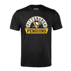 Pittsburgh Penguins Levelwear Richmond Banner Arch T-Shirt - Black | US 203145295