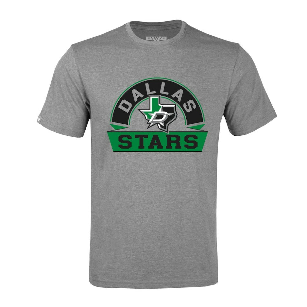 Dallas Stars Levelwear Richmond Banner Arch T-Shirt - Gray | US 203145296