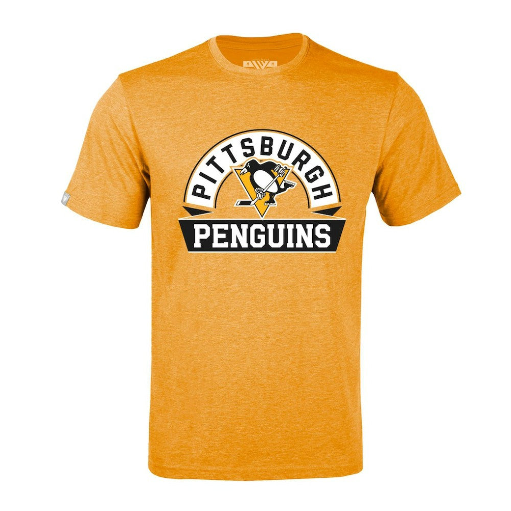 Pittsburgh Penguins Levelwear Richmond Banner Arch T-Shirt - Gold | US 203145299