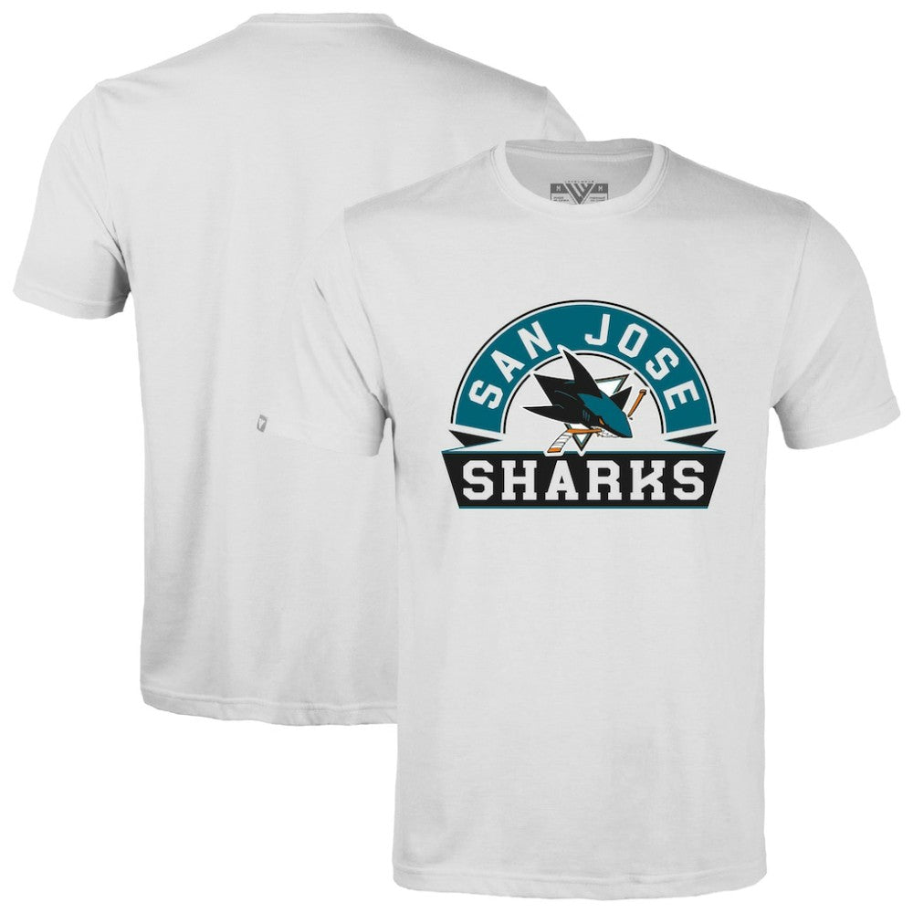 San Jose Sharks Levelwear Richmond Banner Arch T-Shirt - White | US 203145306