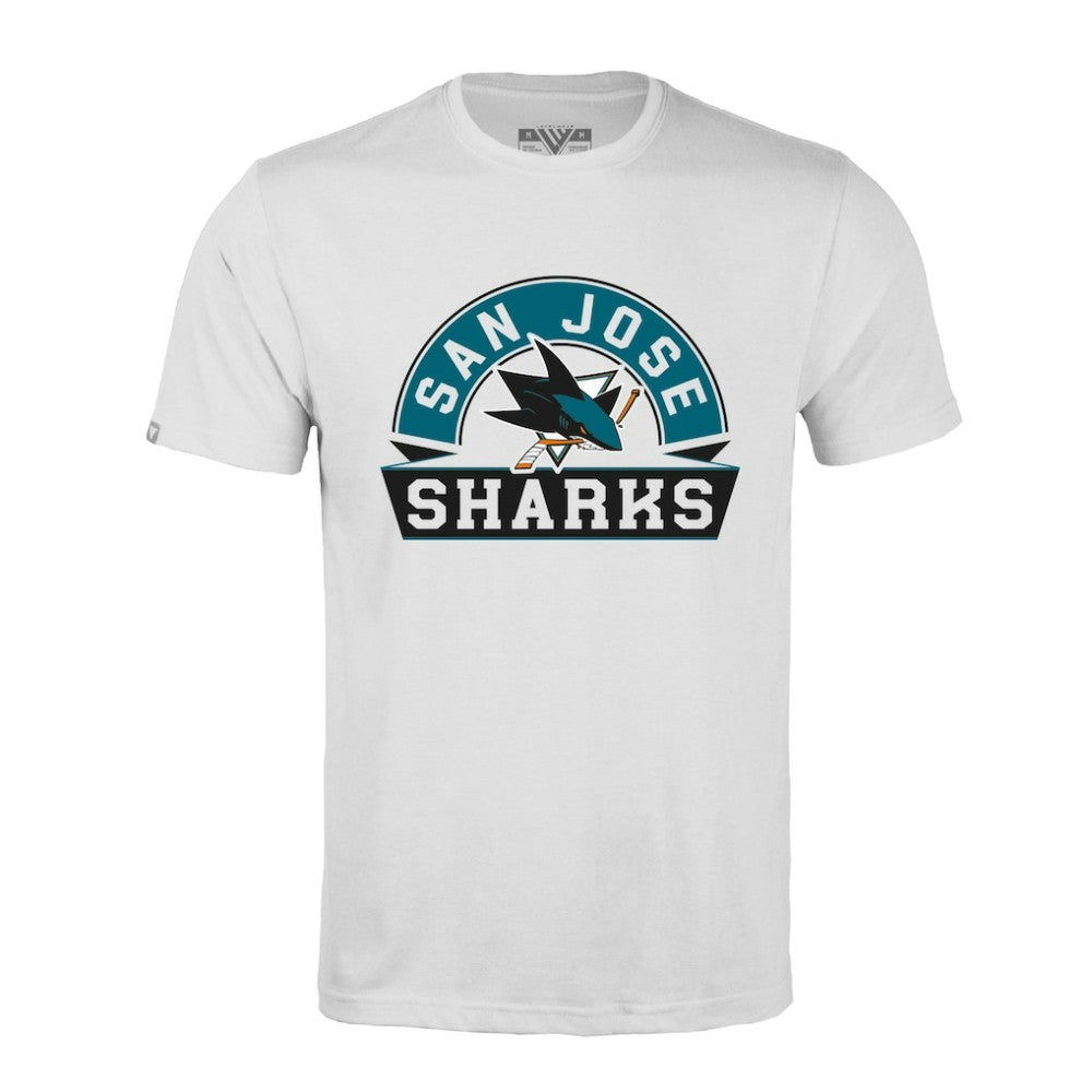 San Jose Sharks Levelwear Richmond Banner Arch T-Shirt - White | US 203145306