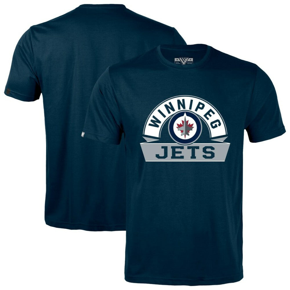 Winnipeg Jets Levelwear Richmond Banner Arch T-Shirt - Navy | US 203145308