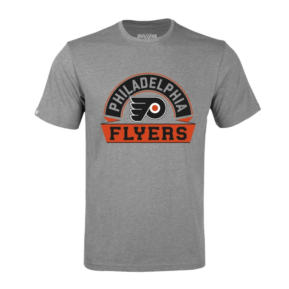 Philadelphia Flyers Levelwear Richmond Banner Arch T-Shirt - Gray | US 203145313