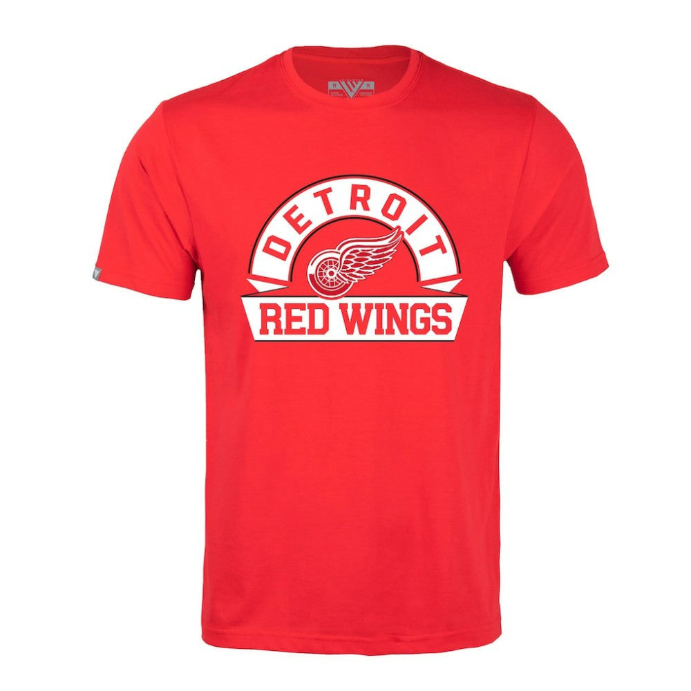 Detroit Red Wings Levelwear Richmond Banner Arch T-Shirt - Red | US 203145328
