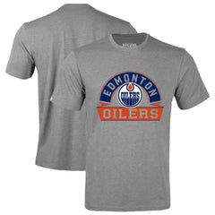 Edmonton Oilers Levelwear Richmond Banner Arch T-Shirt - Gray | US 203145332