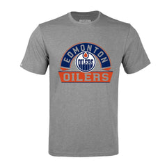 Edmonton Oilers Levelwear Richmond Banner Arch T-Shirt - Gray | US 203145332