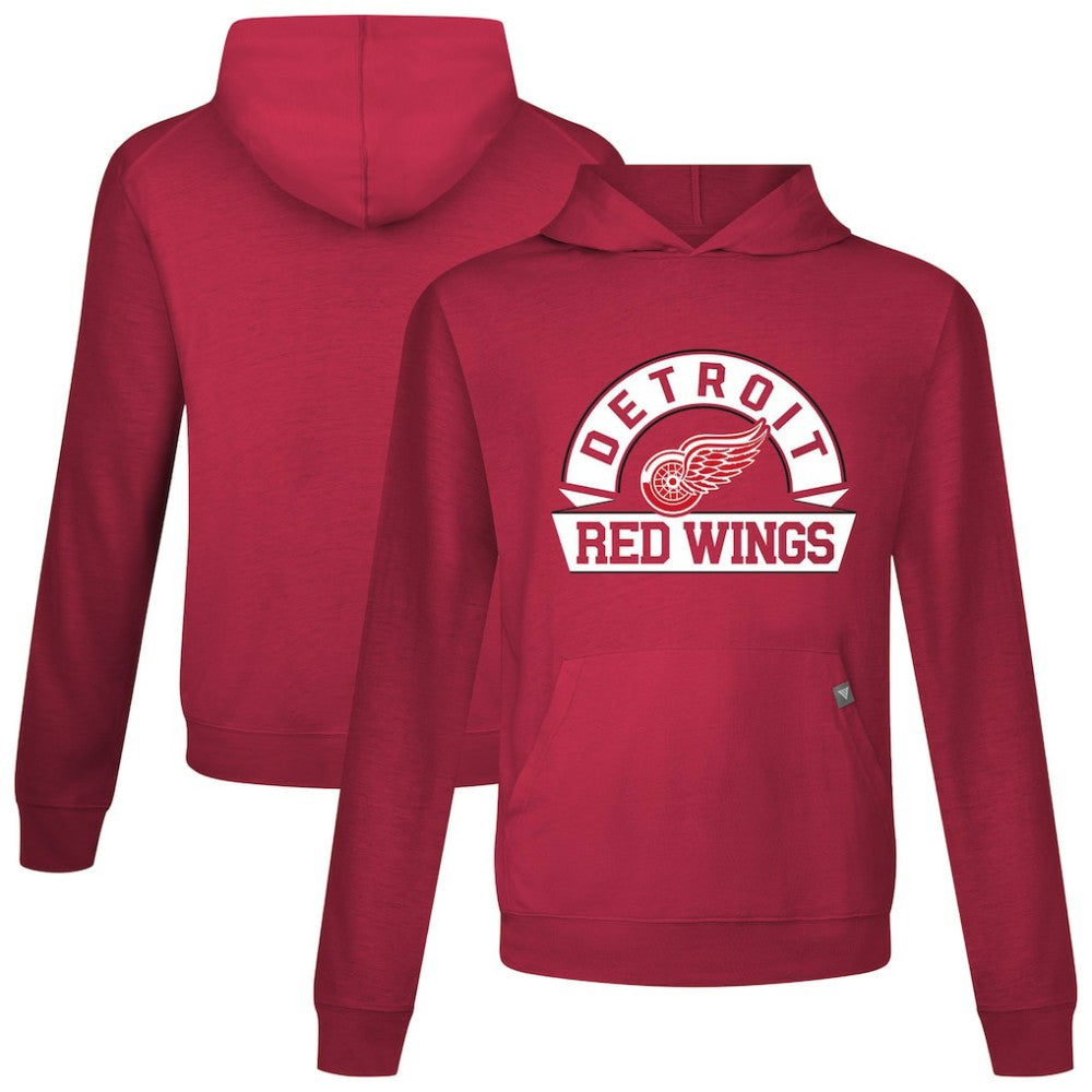 Detroit Red Wings Levelwear Relay Banner Arch Pullover Hoodie - Red | US 203145413