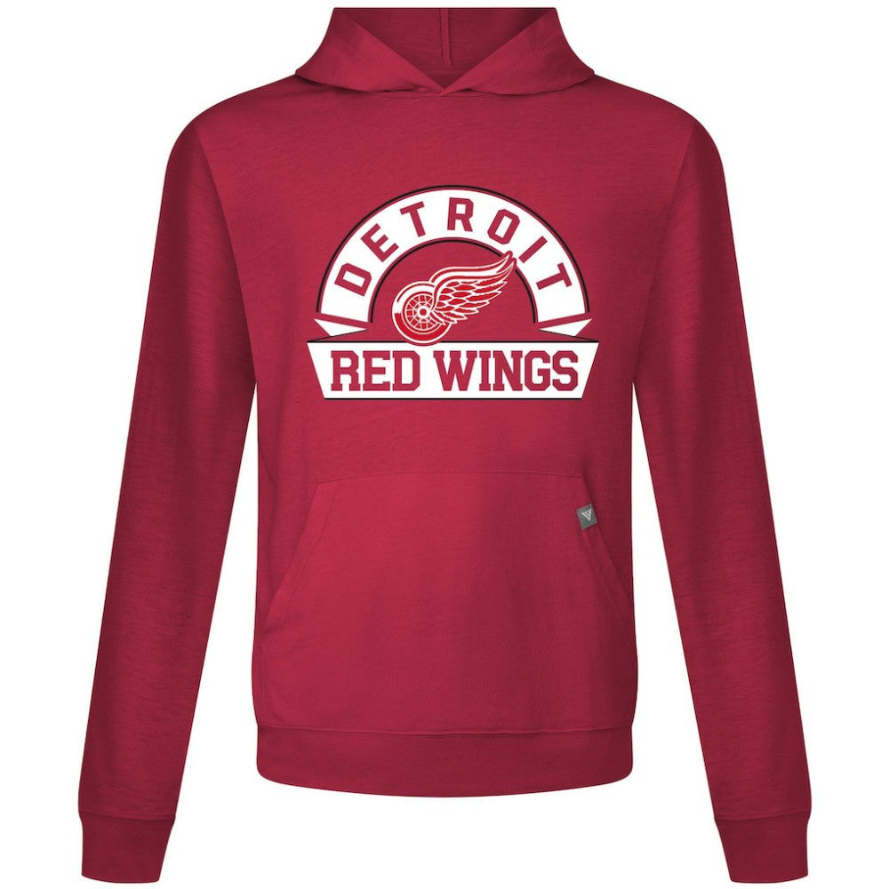 Detroit Red Wings Levelwear Relay Banner Arch Pullover Hoodie - Red | US 203145413