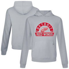 Detroit Red Wings Levelwear Relay Banner Arch Pullover Hoodie - Gray | US 203145415