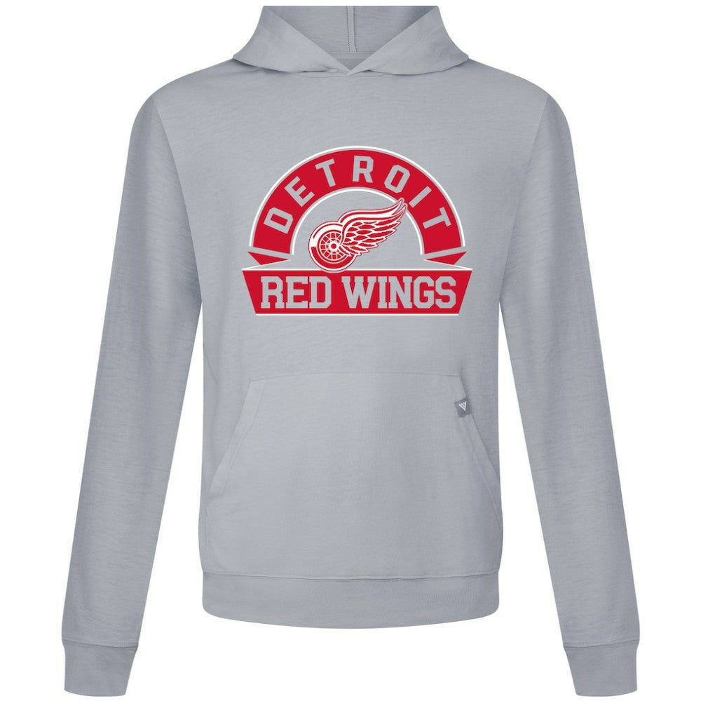 Detroit Red Wings Levelwear Relay Banner Arch Pullover Hoodie - Gray | US 203145415