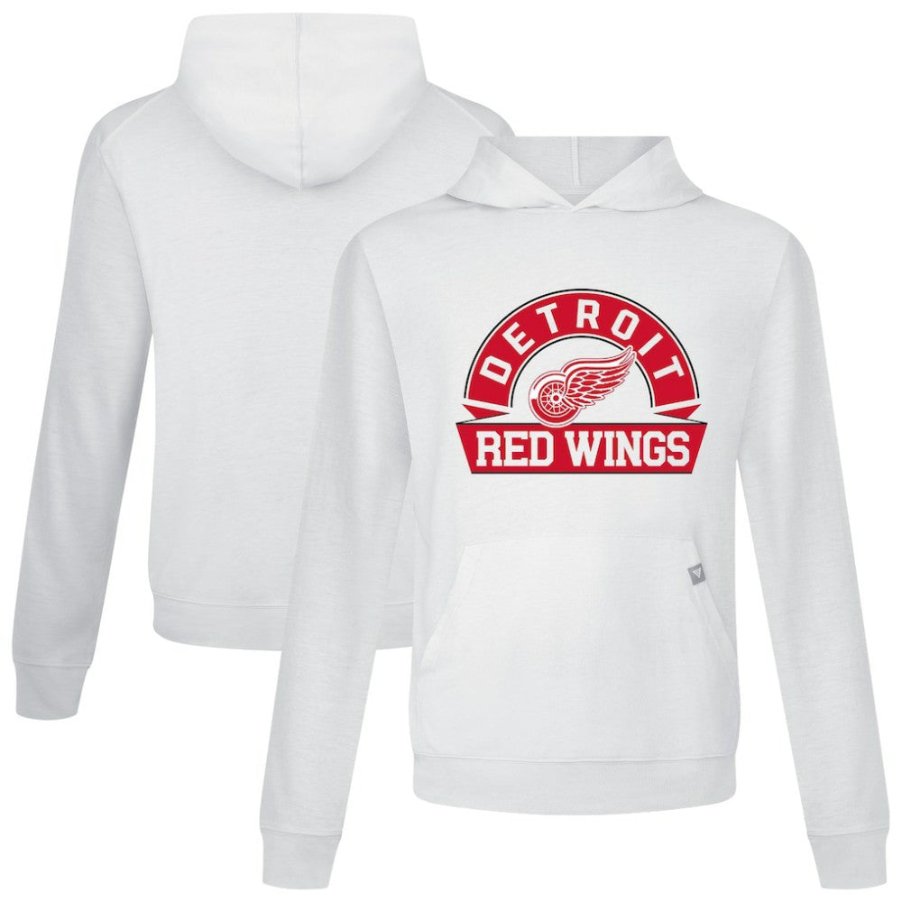 Detroit Red Wings Levelwear Relay Banner Arch Pullover Hoodie - White | US 203145417