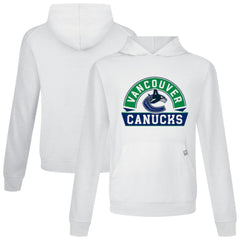 Vancouver Canucks Levelwear Relay Banner Arch Pullover Hoodie - White | US 203145419