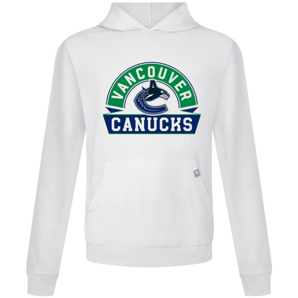 Vancouver Canucks Levelwear Relay Banner Arch Pullover Hoodie - White | US 203145419