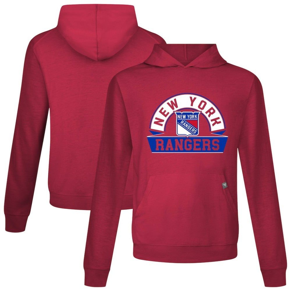 New York Rangers Levelwear Relay Banner Arch Pullover Hoodie - Red | US 203145421