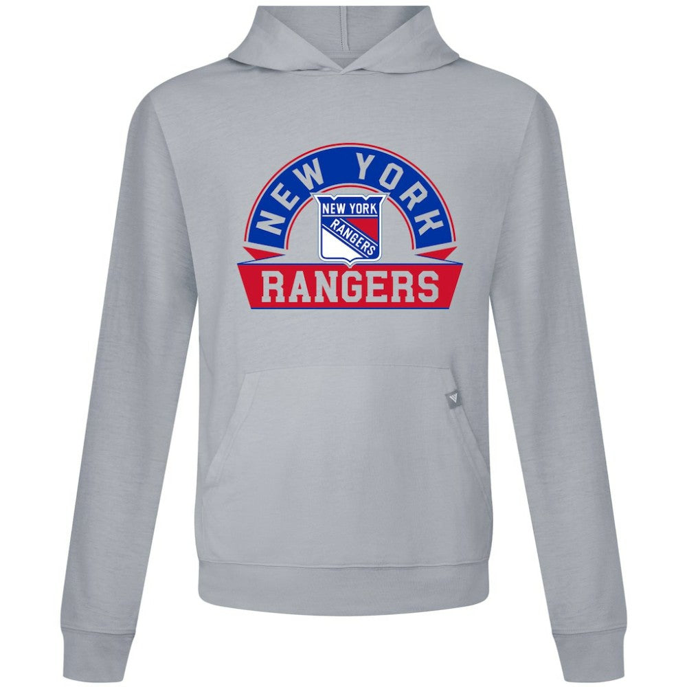 New York Rangers Levelwear Relay Banner Arch Pullover Hoodie - Gray | US 203145425