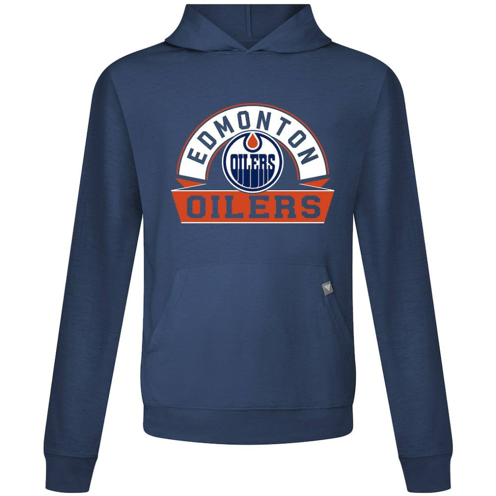 Edmonton Oilers Levelwear Relay Banner Arch Pullover Hoodie - Navy | US 203145427