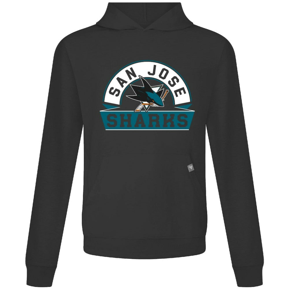 San Jose Sharks Levelwear Relay Banner Arch Pullover Hoodie - Black | US 203145438