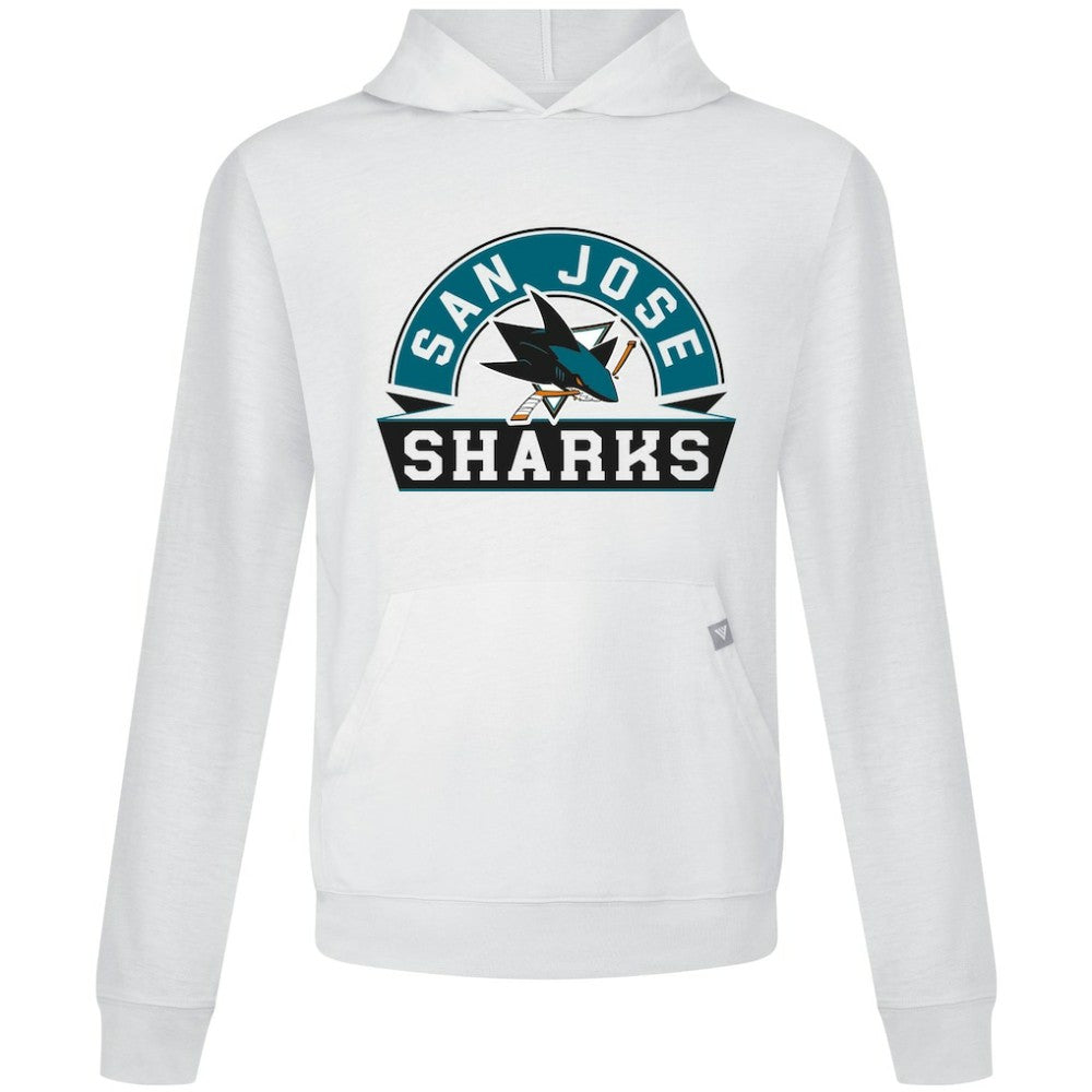 San Jose Sharks Levelwear Relay Banner Arch Pullover Hoodie - White | US 203145440