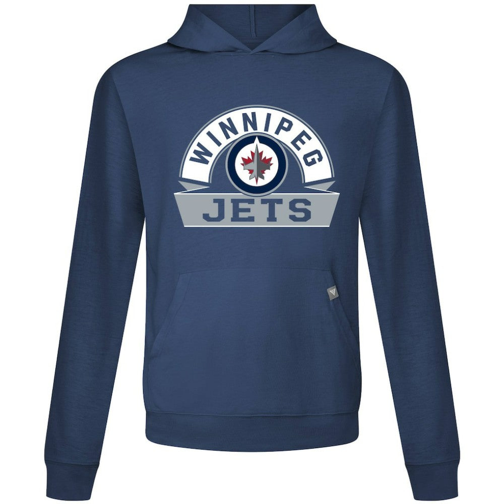 Winnipeg Jets Levelwear Relay Banner Arch Pullover Hoodie - Navy | US 203145442